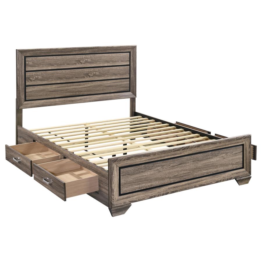 Kauffman 4-piece Queen Bedroom Set Washed Taupe