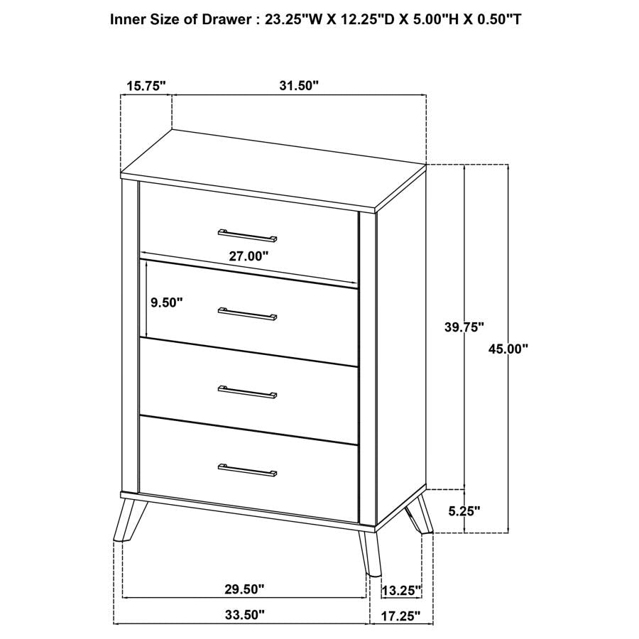 Kaywood 4-piece Queen Bedroom Set Natural Pine