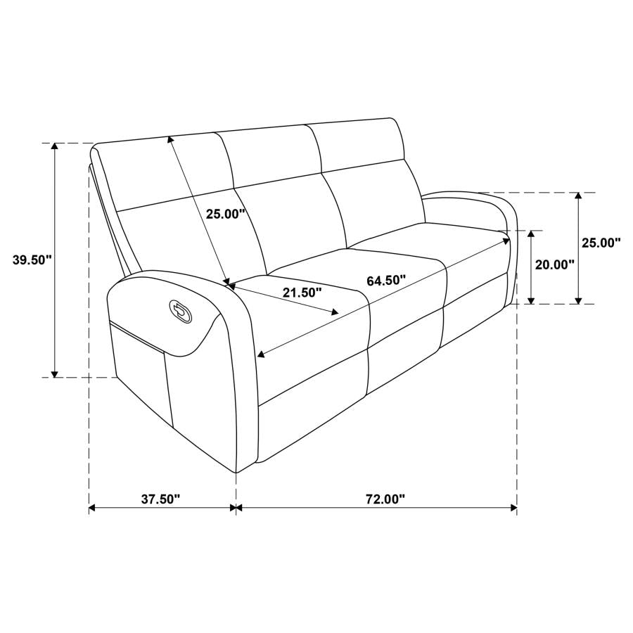 Hamilton 2-piece Chenille Manual Reclining Sofa Set Charcoal Grey