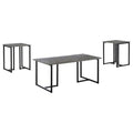 COFFEE TABLE 3 PC SET, GREY, 42.00 X 22.00 X 18.00"H